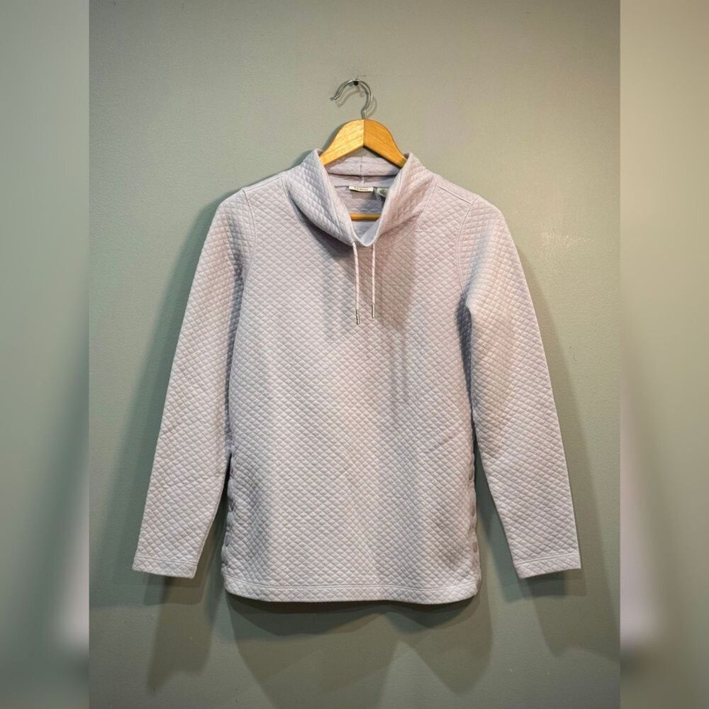 Lilac L.L. Bean Textured Cowl Neck Sweater Size XS EUC